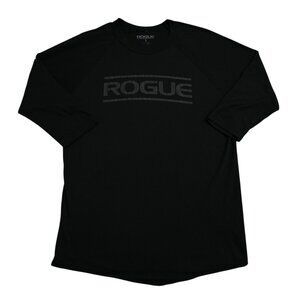 Rogue 3/4 Sleeve Shirt Mens Size Large Black Activewear Gym Workout Crossift